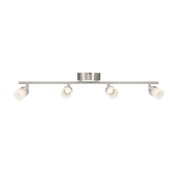 Designers Fountain 2.6 ft 4-Light Brushed Nickel Integrated LED Fixed Track Lighting Kit EVT102027B-35